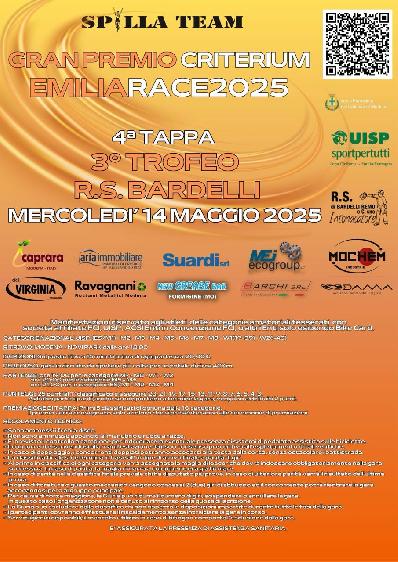NOVI SAD - MODENA<br/>3° TROFEO R.S. BARDELLI<br/>4^ TAPPA G.P. CRITERIUM EMILIARACE2025<br/>VALIDO COME 2^ PROVA DEL CAMP. PROVINCIALE UISP STRADA - MODENA